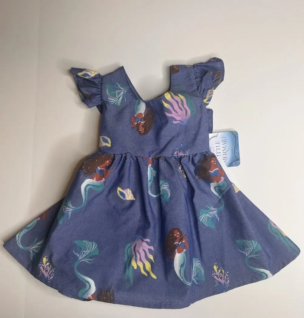 NWT Size 2T Disney Princess Little Mermaid Ariel Blue Dress Toddler Girls
